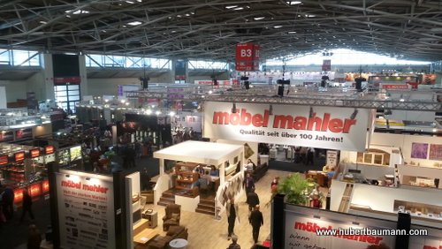 Blick-aus-Konferenzsaal-Messehalle IHM (Internationale Handwerkmesse) München - Meistertreff des Handwerk Magazins