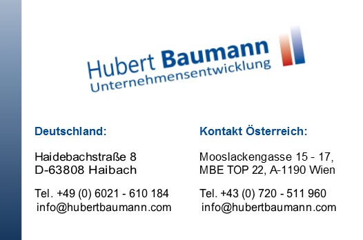 Hubert-Baumann-Visitenkarten-2014-10-Vorderseite Corporate Identity - auch eine Visitenkarte muss "authentisch" sein